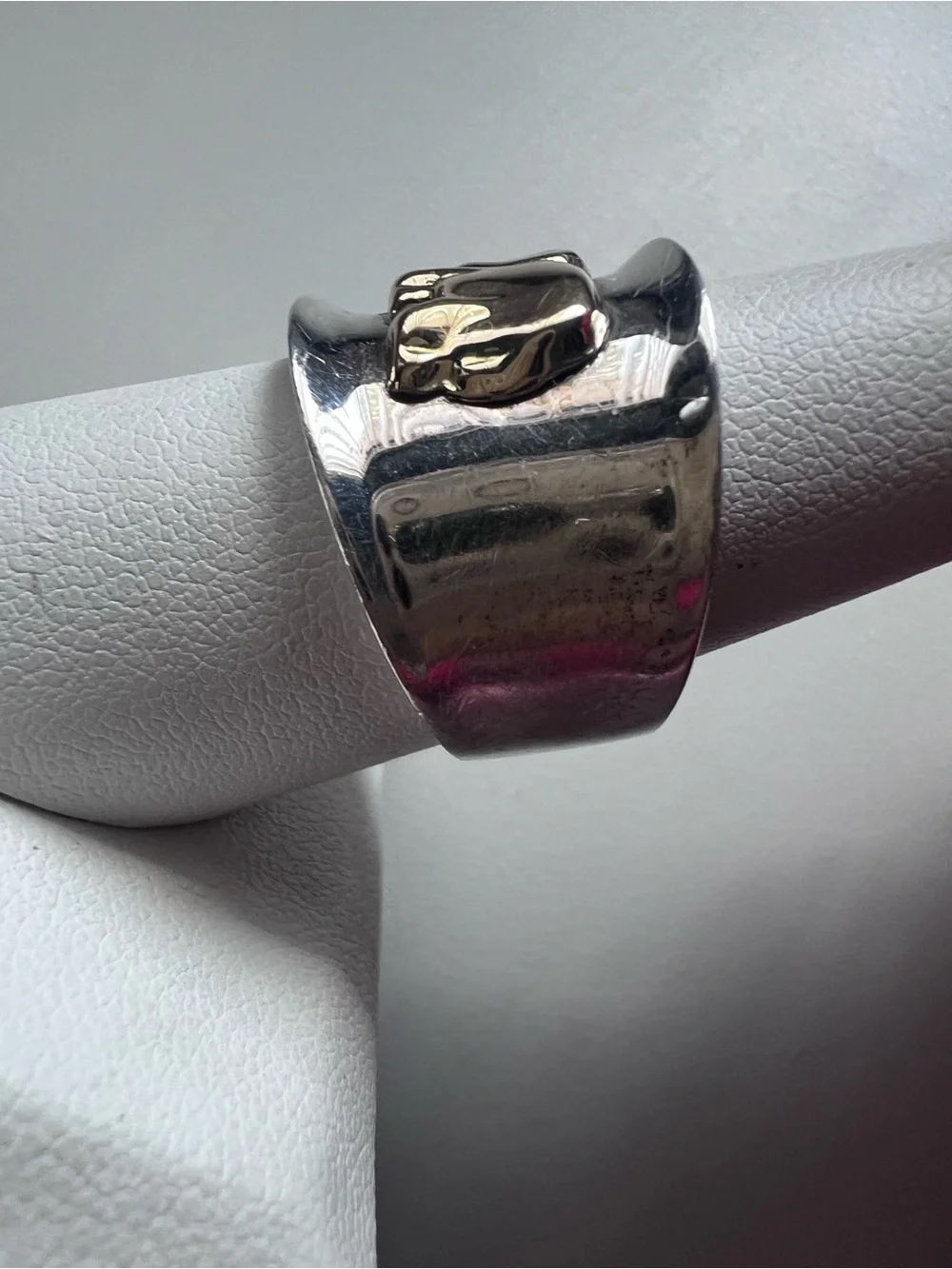 Vintage Chateau d’Argent 925 Sterling 18K Gold Elephant Ring Size 8
